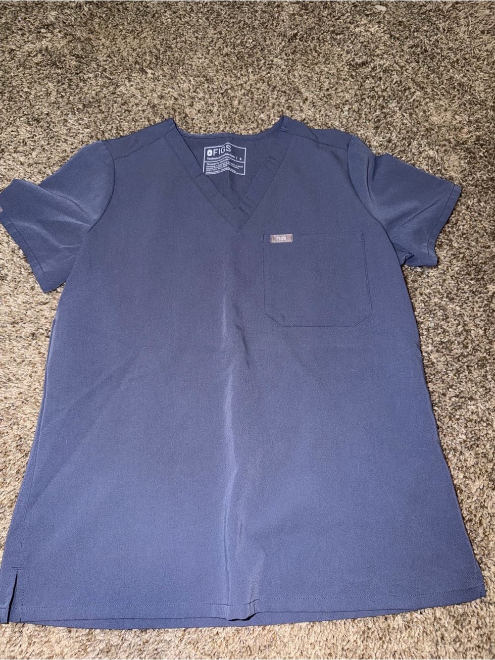 Figs women’s Catarina scrub top in bluish grey small